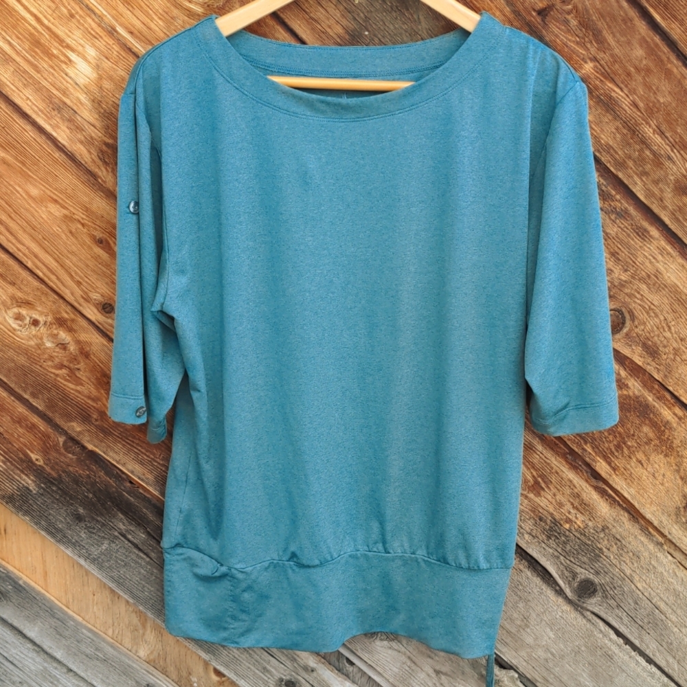 ISIS Teal/sage/evergreen long sleeve top medium